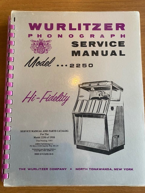 Wurlitzer Model 2250 manual